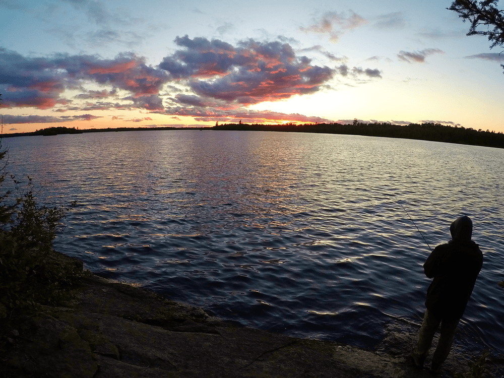 boundary waters canoe area sunset